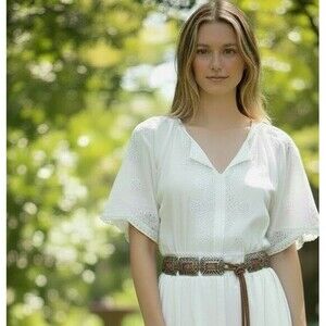 Roper Women's Cross Concho Western Style Leather Belt  Medium